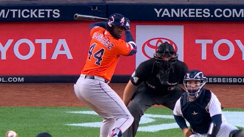 Astros slugger Yordan Alvarez dealing with ailment during ALCS against  Rangers, AP source says Southwest News - Bally Sports