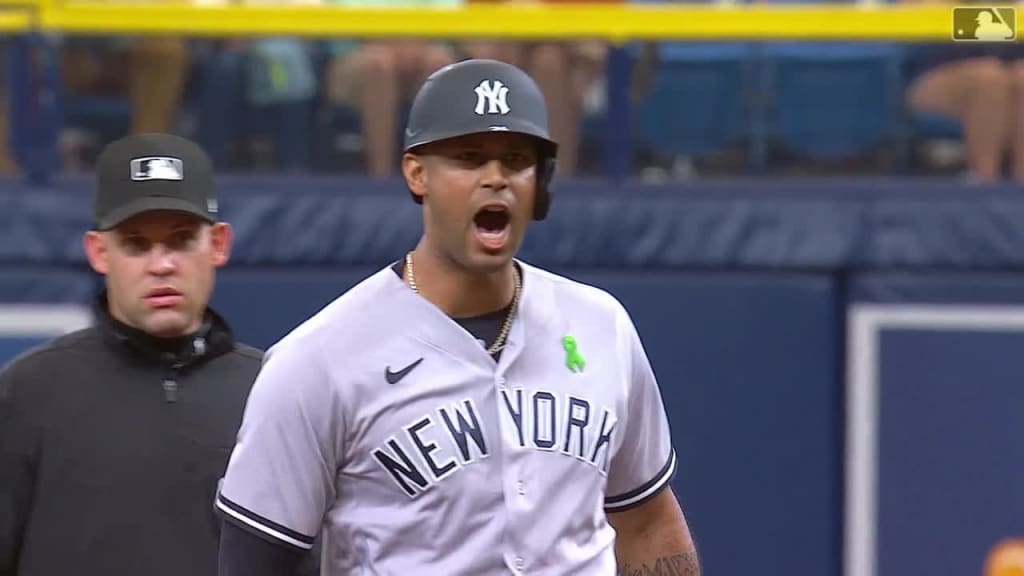 Aaron Hicks: Baltimore Orioles player visits Yankees at Yankee Stadium