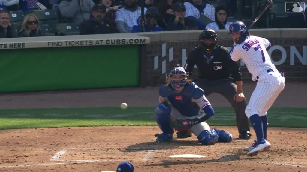 WATCH: Dansby Swanson Clubs First Home Run of Spring for Chicago