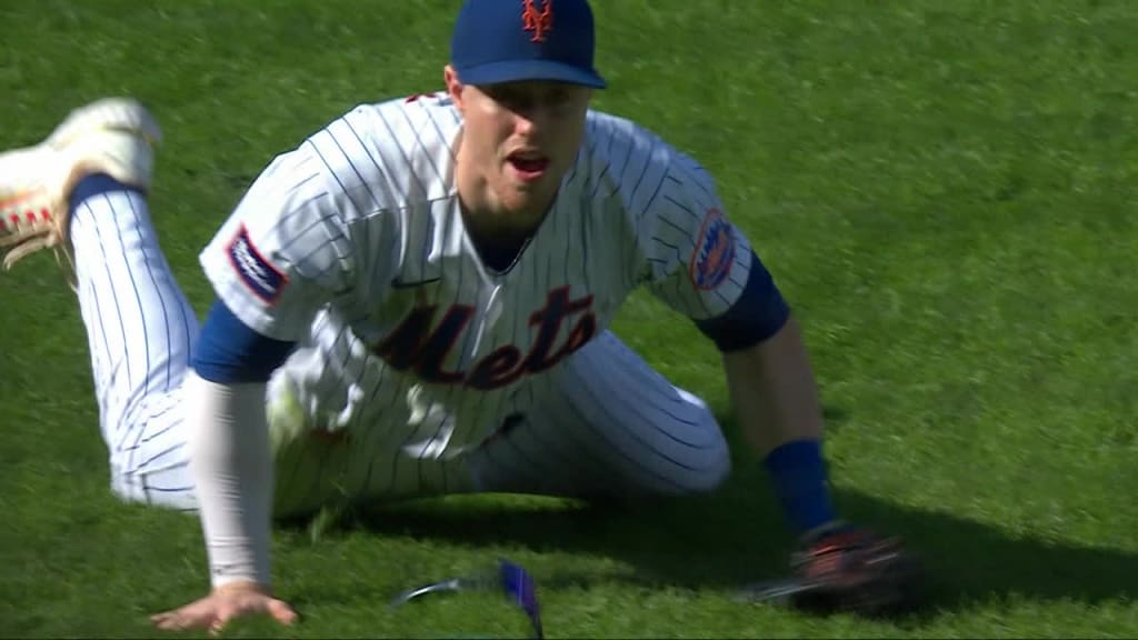  Baseball Player Diving to Catch Ball in Stadium Photo