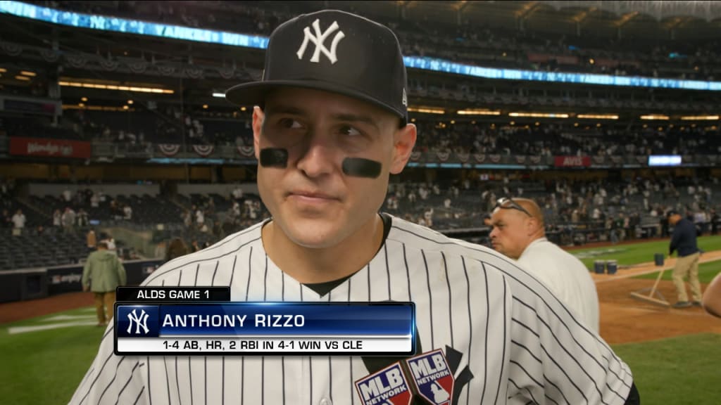 Anthony Rizzo of New York Yankees works out at Yankee Stadium