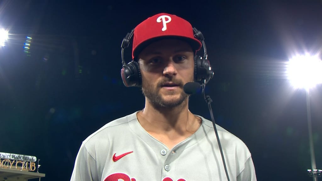 Trea Turner on his home run in the 4-3 win 