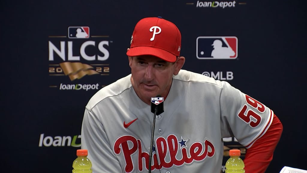 Philadelphia Phillies - Manager Rob Thomson - NLCS Locker Room