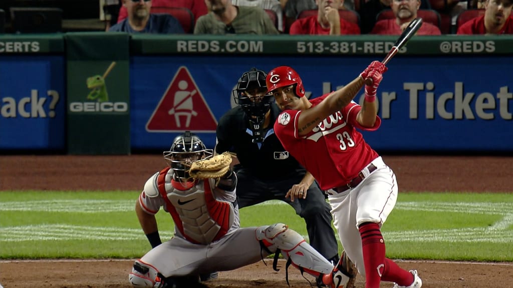 Cincinnati Reds' Christian Encarnacion-Strand (33) bats during a