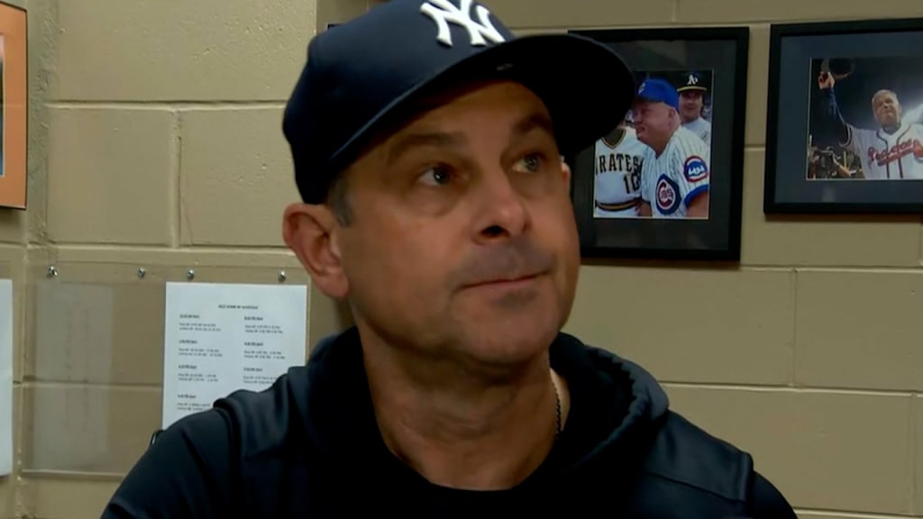 Aaron Boone interviews for New York Yankees manager