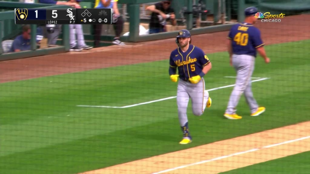 Garrett Mitchell on his first MLB home run for the Brewers vs. Pirates