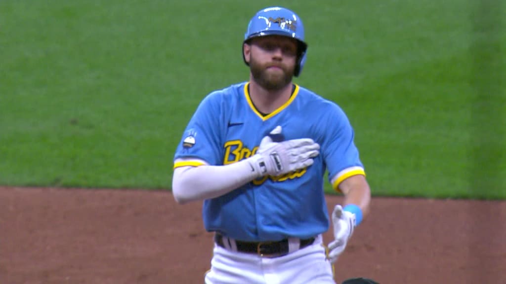 Brewers' Miller beats his former team with an RBI double in the