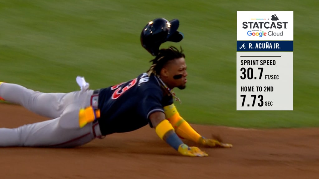 Acuña's sprint speed to second, 10/11/2023