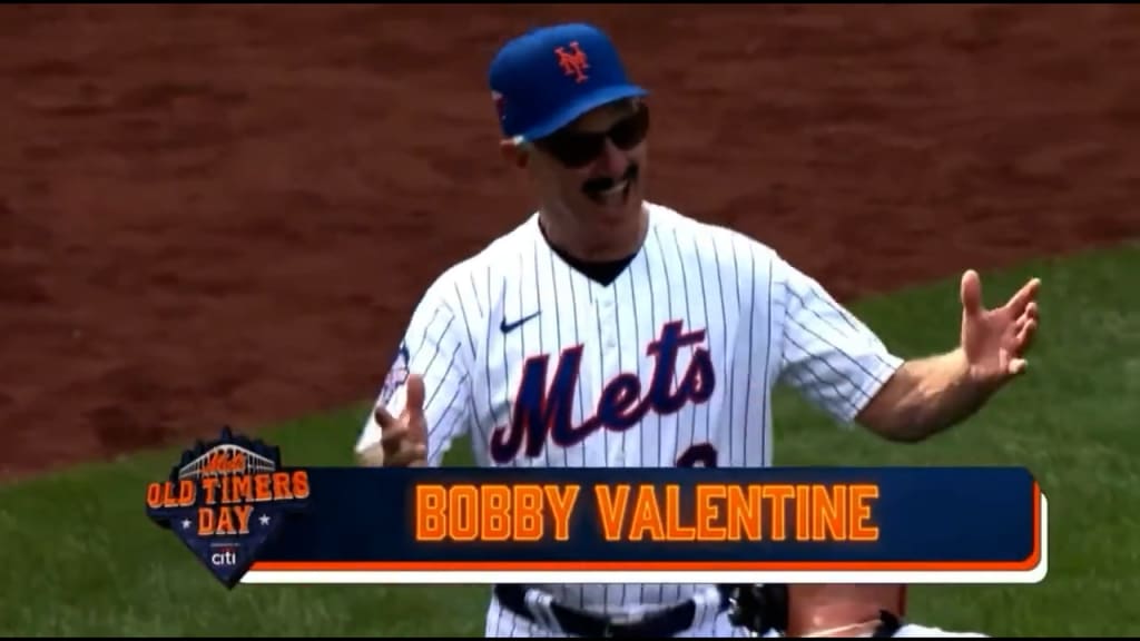 Mets Bobby Valentine fake mustache for Old Timers' Day