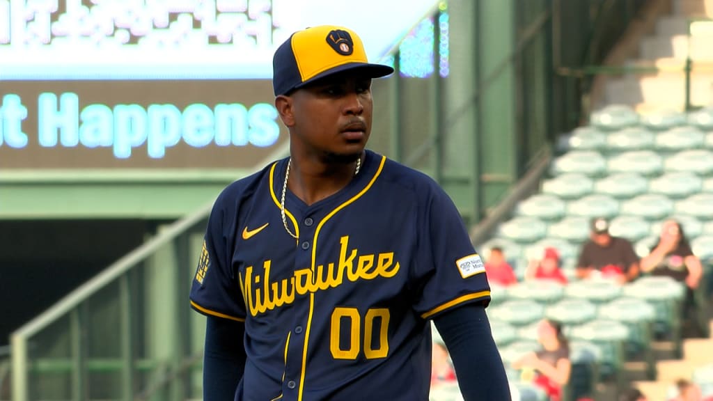 Carlos Rodriguez strikes out Mickey Moniak