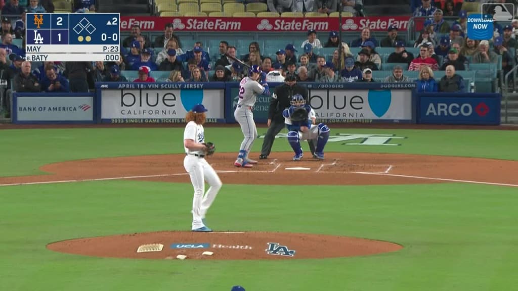 Baty s first MLB at bat in 23