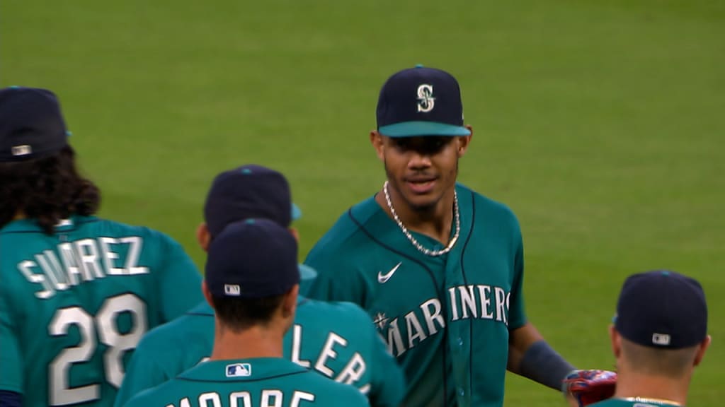MLB Baseball Men's Seattle Mariners Blue/Green Athleric Button Up
