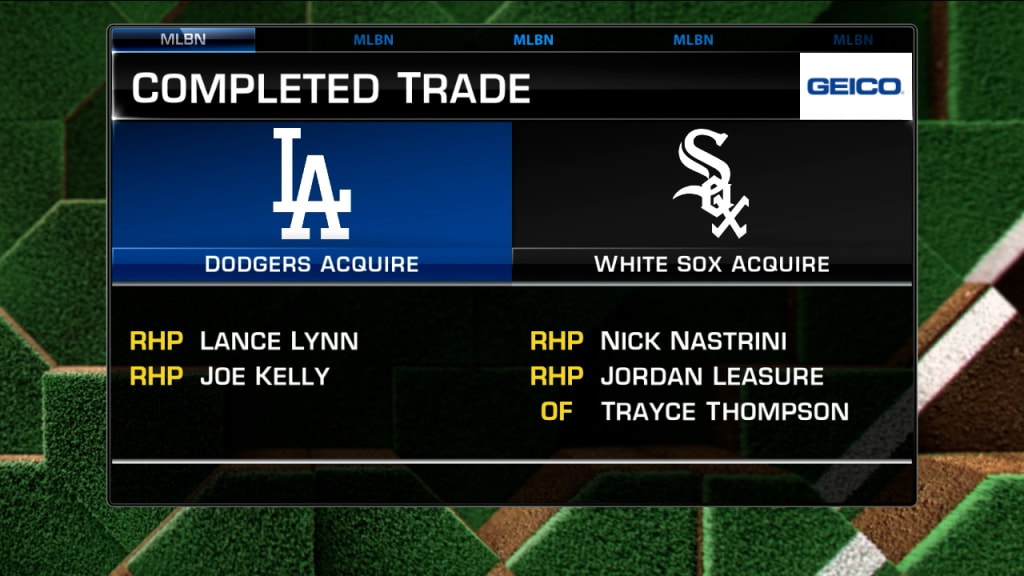 Dodgers acquire Lynn, Kelly from White Sox