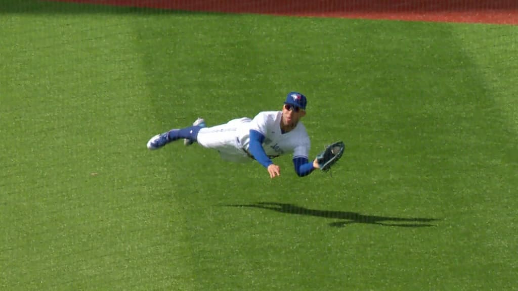 Download George Springer Baseball Player Diving On The Ground