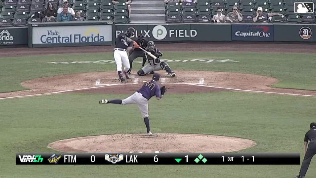 Max Clark lines a two-run single