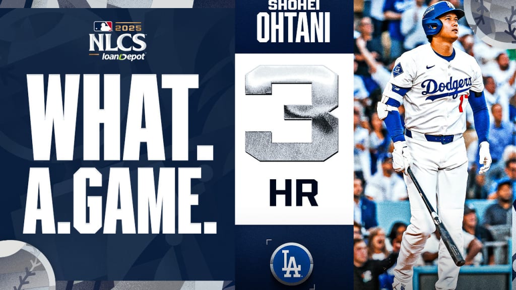 Shohei Ohtani hits THREE home runs in Game 4 of NLCS | 10/17/2025