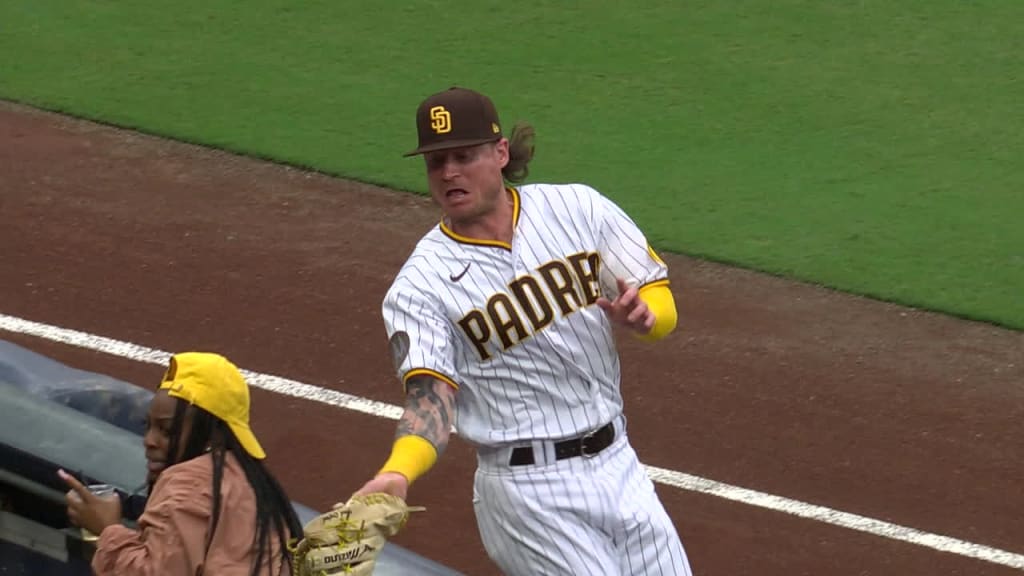 Padres ball girl makes catch of the year on Opening Night