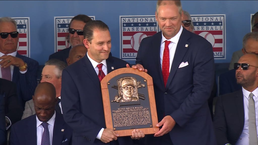 Scott Rolen's Baseball Hall of Fame plaque visiting Busch