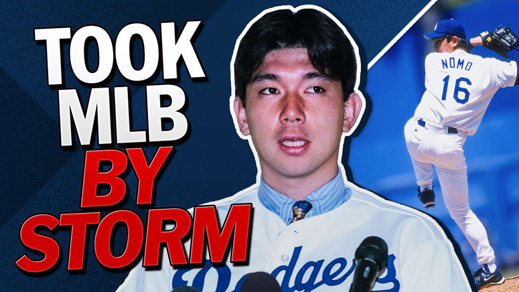 ロサンゼルス・ドジャース ヒデオ・ノモ 
トレーナー　裏起毛　USA製 LA DODGERS HIDEO NOMO FOTOBALL BASEBALL ROOKIE STRIKEOUT