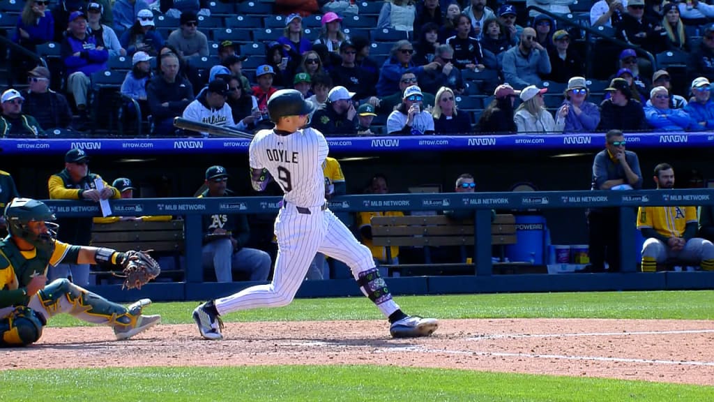 Brenton Doyle records his fourth RBI of the game
