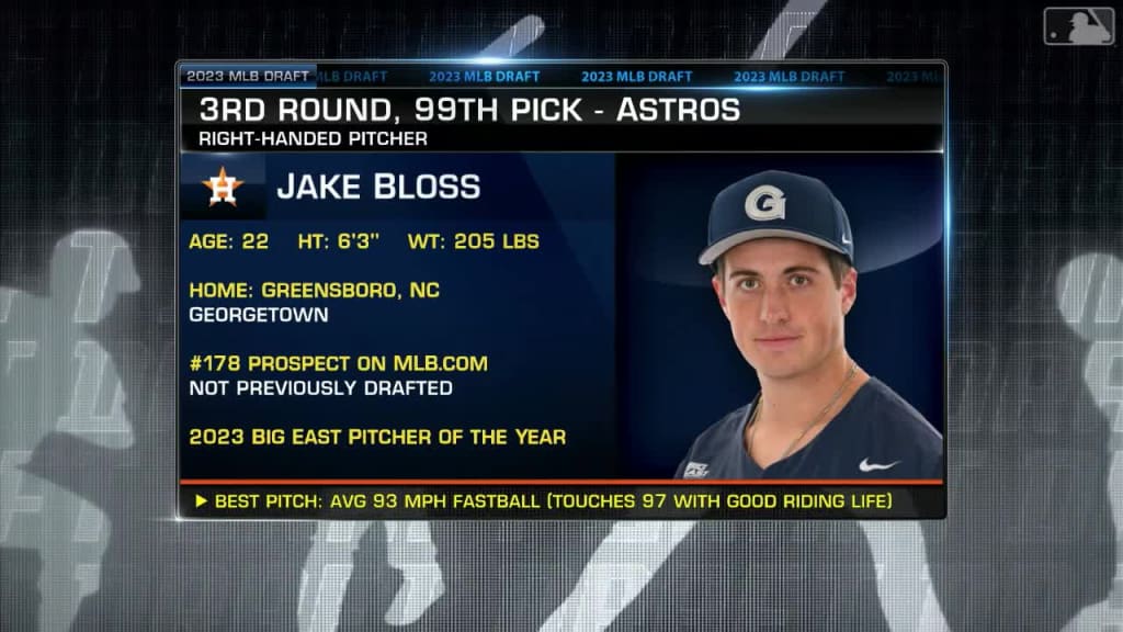 Astros draft RHP Bloss No. 99, 07/10/2023