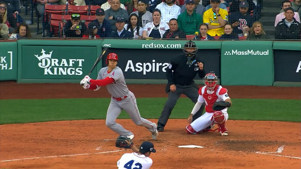 Shohei Ohtani LA Angels of Anaheim at Boston Red Sox April 15