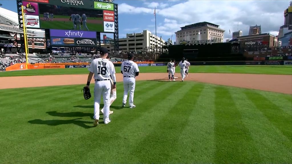 Detroit Tigers tigers Win Scoreboard Comerica Park 