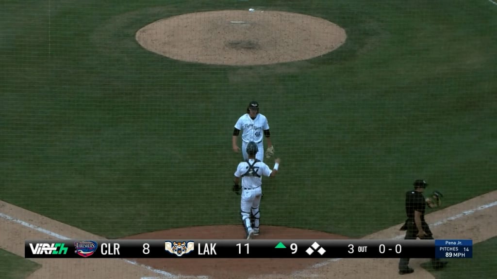 Thomas Bruss strikes out the side to earn a save