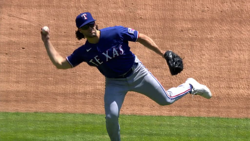 Watch: Rangers OF Josh Smith exits game vs. Orioles after being hit