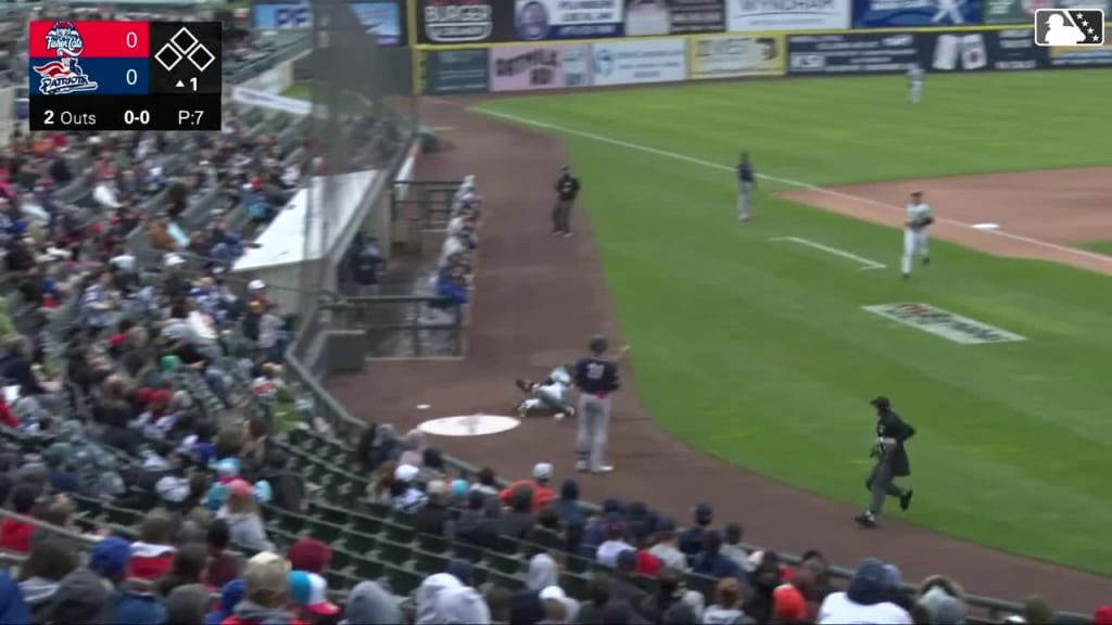 Ben Rice makes a sliding catch