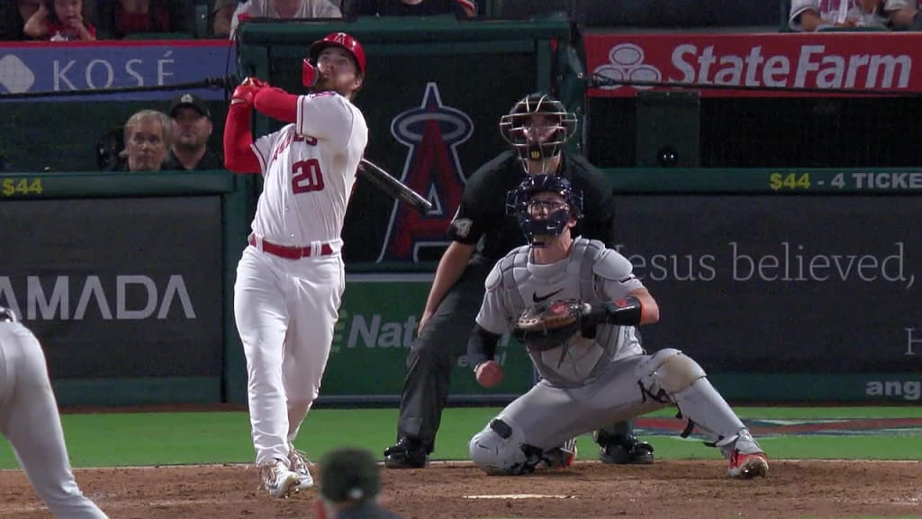 Los Angeles Angels' Jared Walsh hits three homers again