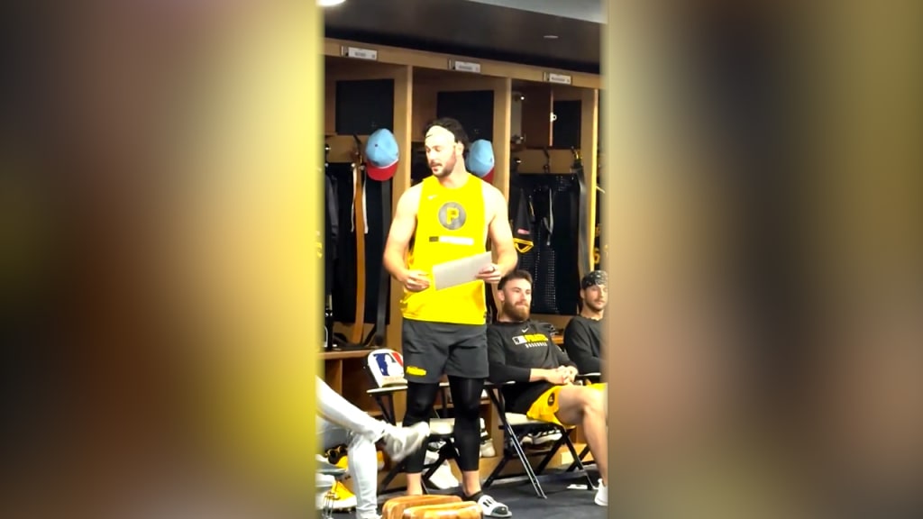 パイレーツのポール・スキーンズがオールスターの会見に登場