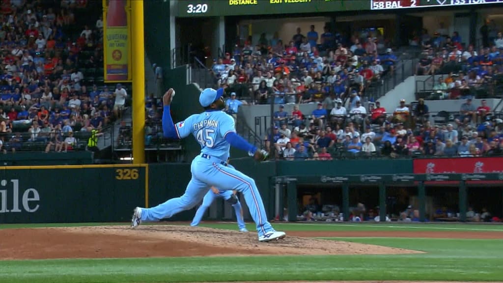 Aroldis Chapman Impressive in Texas Rangers Debut, But Houston