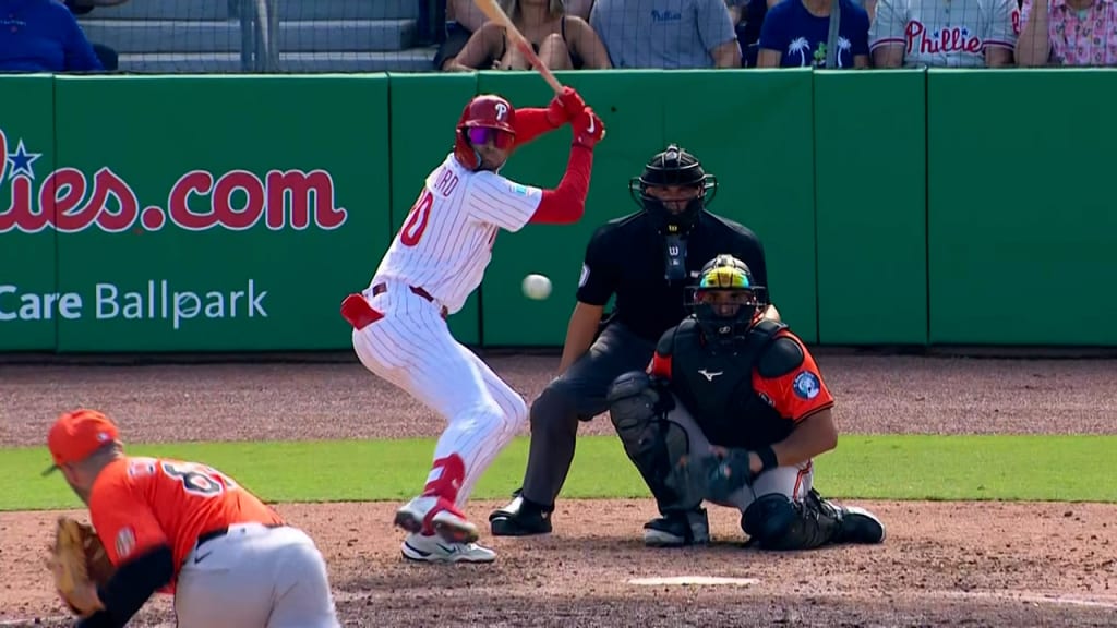 Justin Crawford hits a single to left field | 02/23/2025 | Philadelphia  Phillies