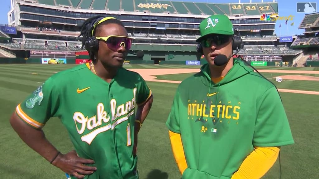 Oakland Athletics center fielder Esteury Ruiz , Oakland Athletics