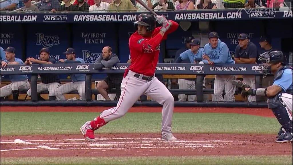 Boston Red Sox's Enmanuel Valdez plays against the Toronto Blue