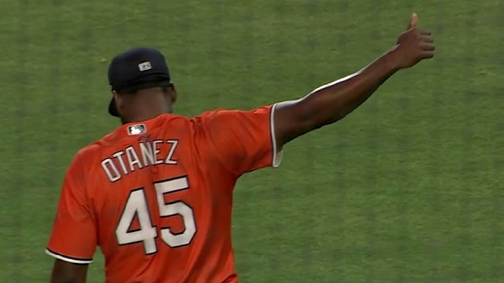 Michel Otañez strikes out the side