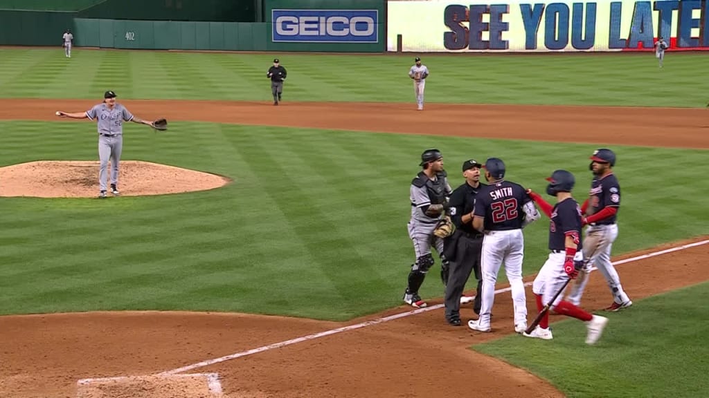 What happened in the Nationals game against White Sox? Benches clear after Dominic  Smith's bat flip