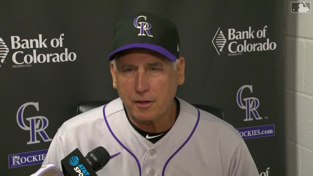 Photo: Colorado Rockies Manager Bud Black And Mascot Dinger