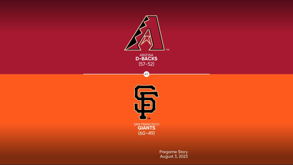 D-backs at Giants - August 3, 2023: Title Slate, 08/02/2023