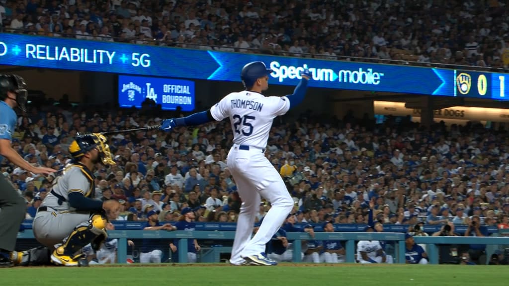 Dodgers Video: Trayce Thompson Hits 3-Run Home Run Vs. Brewers