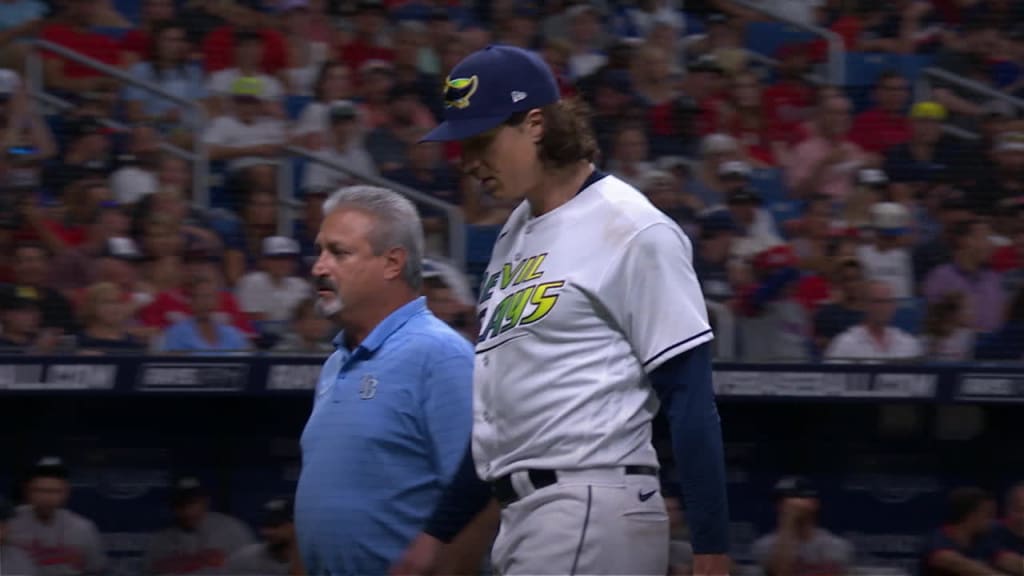 Tyler Glasnow of the Tampa Bay Rays in action against the New York