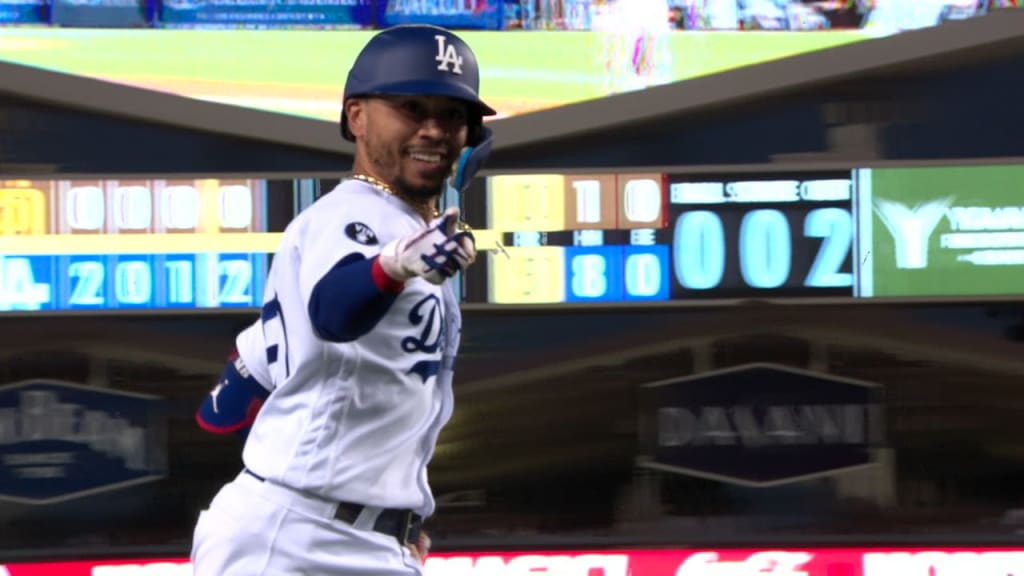 Mookie Betts mom tosses first pitch and he homers!