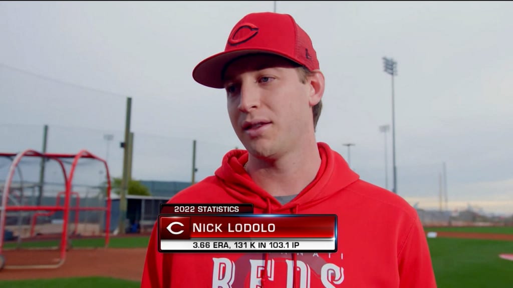 This is a 2023 photo of starting pitcher Nick Lodolo of the