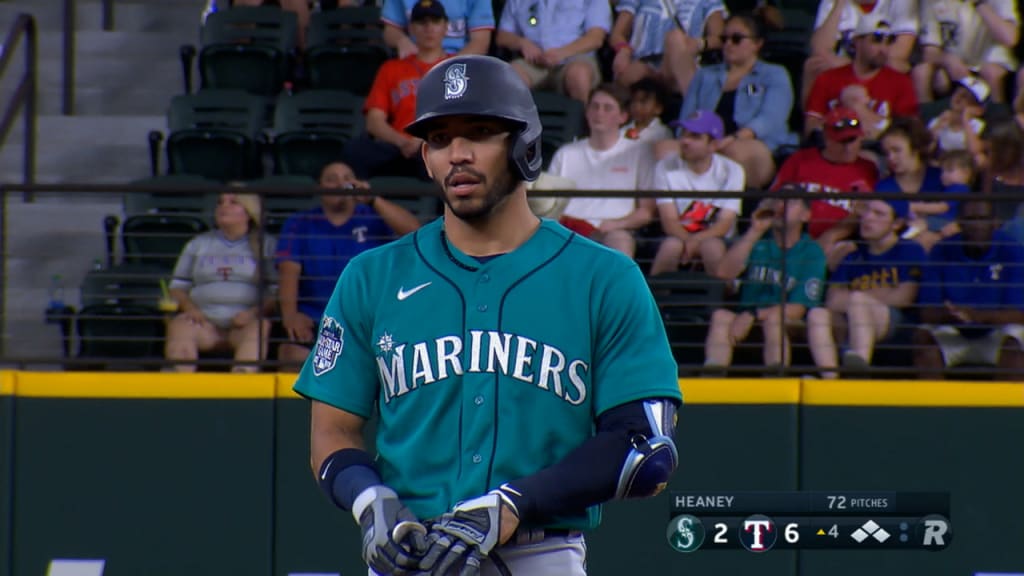 The jersey of Jose Caballero of the Seattle Mariners is seen