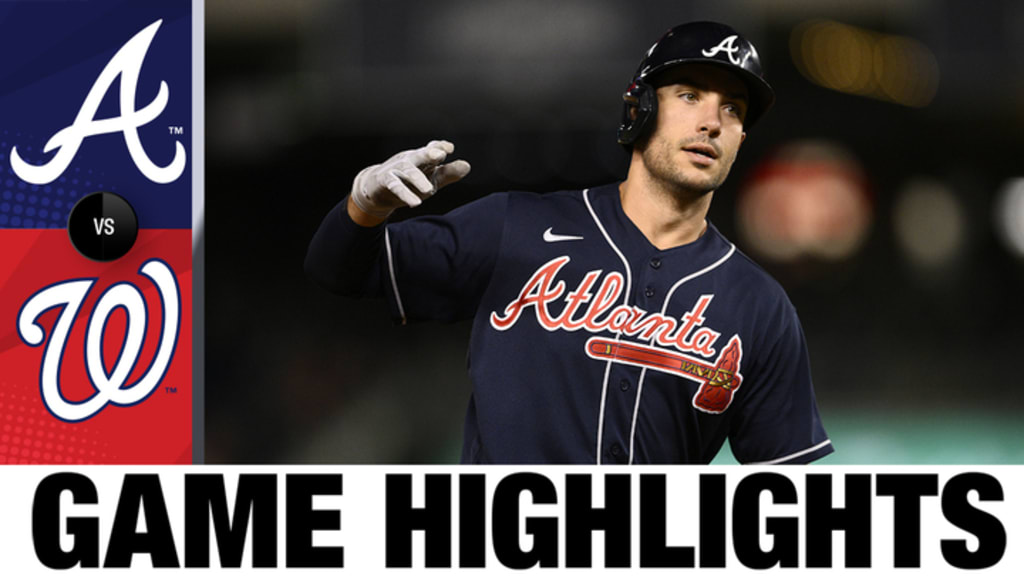 Braves reach 100 wins, beat Nationals to secure doubleheader split