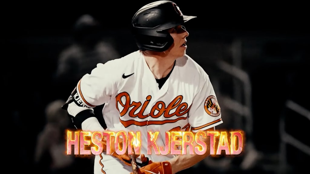 This is a 2023 photo of Heston Kjerstad of the Orioles baseball