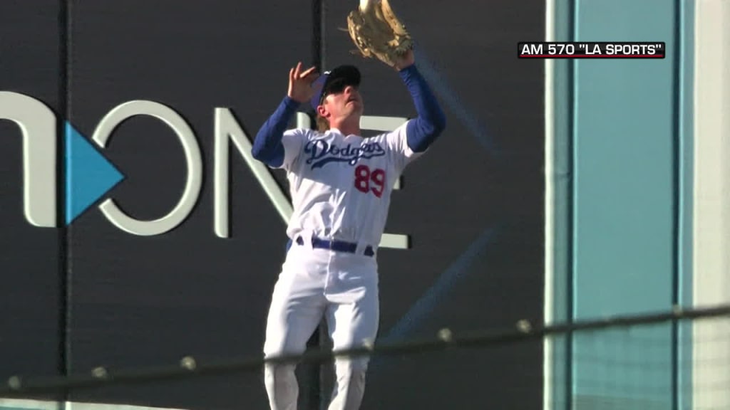 Jonny DeLuca of the Los Angeles Dodgers at Dodger Stadium on June