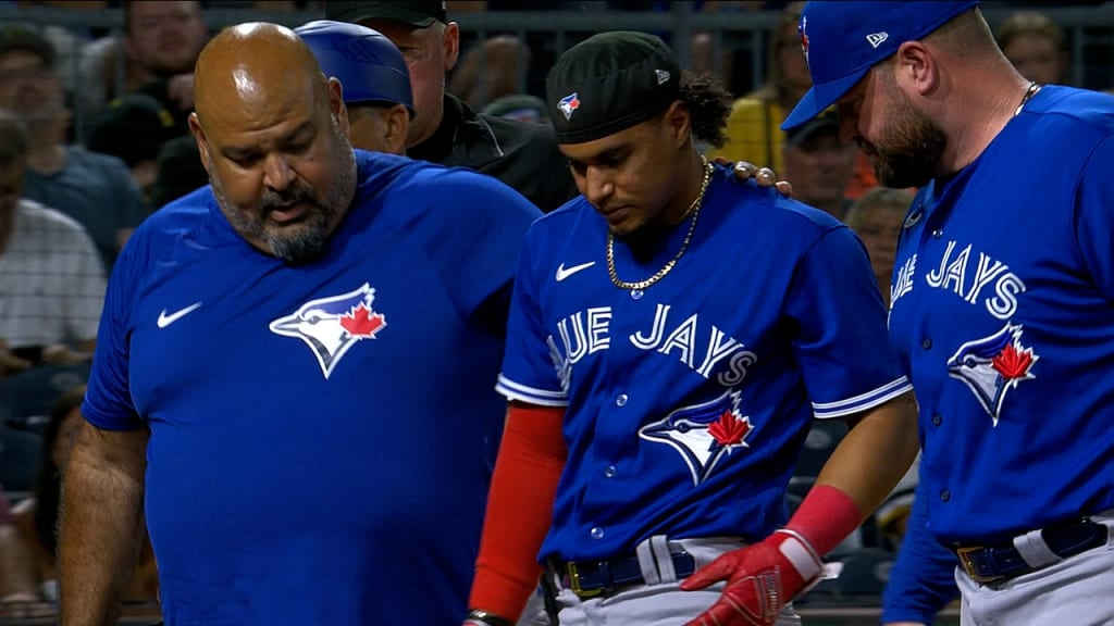 Blue Jay Santiago Espinal meets his hero, and connects with a few fastballs