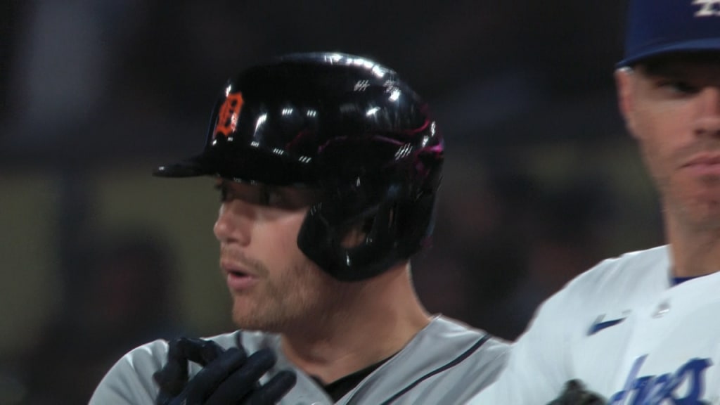 Carson Kelly of the Detroit Tigers looks on during the game